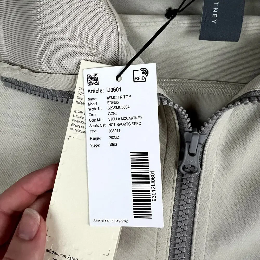 Adidas X Stella McCartney TrueCasuals Track Jacket Womens L Gobi New - Picture 5 of 14